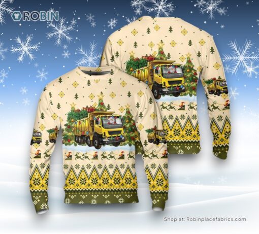 Christmas Dump Truck With Santa Ugly Christmas Sweatshirt, Sweater For Men And Women, Christmas Gift