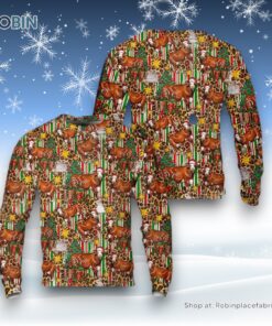 Christmas Leopard Cow Ugly Christmas Sweater, Christmas Gift, Farmers Sweater