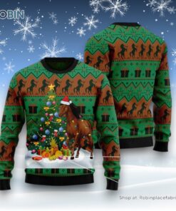 Christmas Tree Ugly Sweater, Christmas Tree Horse Ugly Christmas Sweater, Funny Xmas Sweater Christmas Tree Ugly Sweater, Christmas Tree Horse Ugly Christmas Sweater, Funny Xmas Sweater