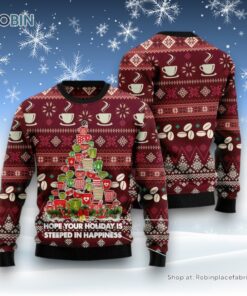 Christmas Tree Ugly Sweater, Coffee Christmas Tree Ugly Christmas Sweater, Funny Xmas Sweater