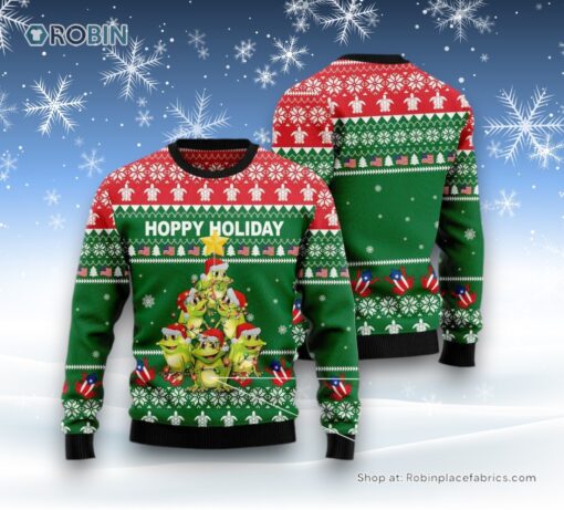Christmas Tree Ugly Sweater, Frog Christmas Tree Ugly Christmas Sweater, Funny Xmas Sweater