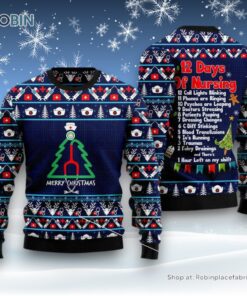 Christmas Tree Ugly Sweater, Nurse Christmas Tree Ugly Christmas Sweater, Funny Xmas Sweater