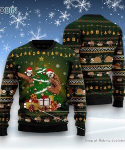 Christmas Tree Ugly Sweater, Sloth Christmas Tree Ugly Christmas Sweatshirt, Sweater, Funny Xmas Sweater