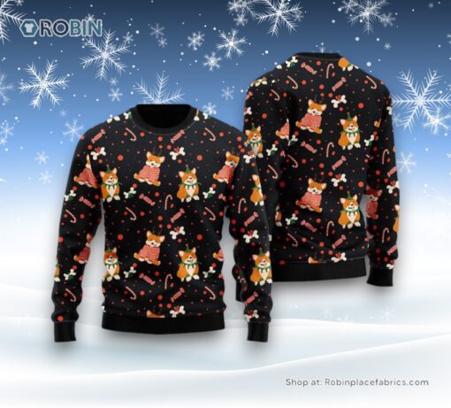 Corgi Dog Merry Xmas Pattern Ugly Christmas Sweater, Christmas Gift For Dog Love