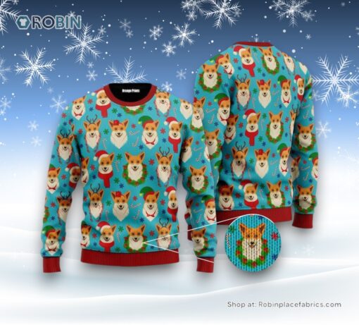Corgi Snow Dog Christmas Ugly Christmas Sweater, Christmas Gift For Dog Love
