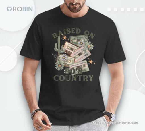 Country Raised On 90’S Country Music 90S Mixtapes Shirt