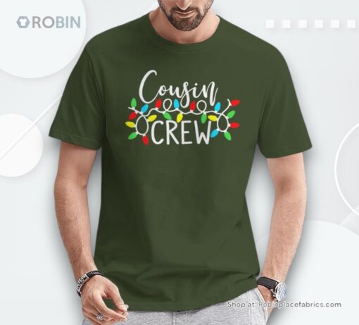 Cousin Crew Christmas Xmas Lights Family Matching Pajamas Shirt