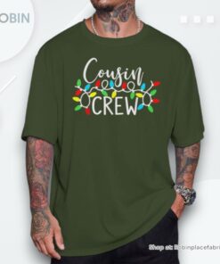 Cousin Crew Christmas Xmas Lights Family Matching Pajamas Shirt