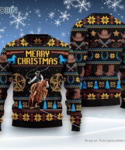 Cowboy Merry Christmas Ugly Christmas Sweatshirt, Sweater
