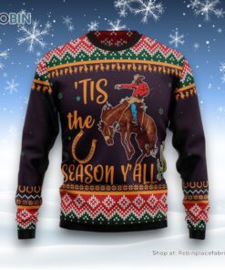 Cowboy Season Christmas Pattern For Men And Women, Farm Ugly Sweater