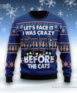 Crazy Cat Ugly Christmas Sweatshirt, Sweater, Christmas Gift For Cat Love Crazy Cat Ugly Christmas Sweatshirt, Sweater, Christmas Gift For Cat Love