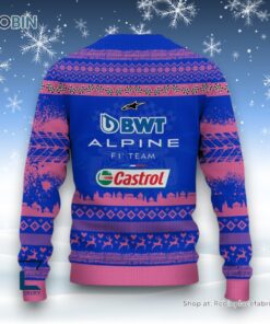 Custom Name Alpine F1 Team Ugly Sweater and Sweatshirt