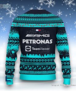 Custom Name Mercedes AMG PETRONAS F1 Team Ugly Sweater and Sweatshirt