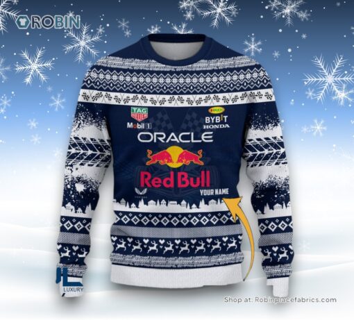 Custom Name Red Bull Racing Ugly Sweater and Sweatshirt