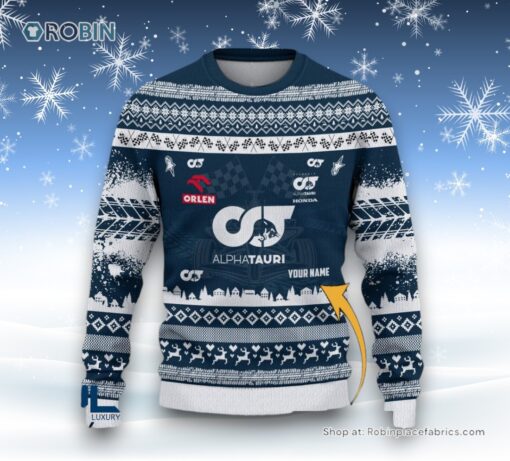 Custom Name Scuderia AlphaTauri Ugly Sweater and Sweatshirt