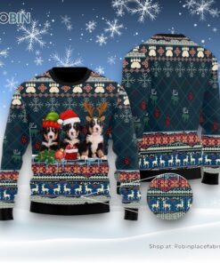 Cute Bernese Mountain Dog Christmas Ugly Christmas Sweater, Christmas Gift For Dog Love