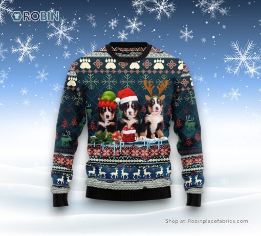 Cute Bernese Mountain Dog Christmas Ugly Christmas, Christmas Gift For Dog Love