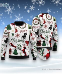 Cute Dachshund Christmas Ugly Christmas Sweatshirt, Sweater, Christmas Gift For Dog Love