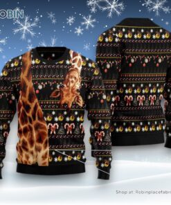 Cute Giraffe Ugly Christmas Sweatshirt, Sweater