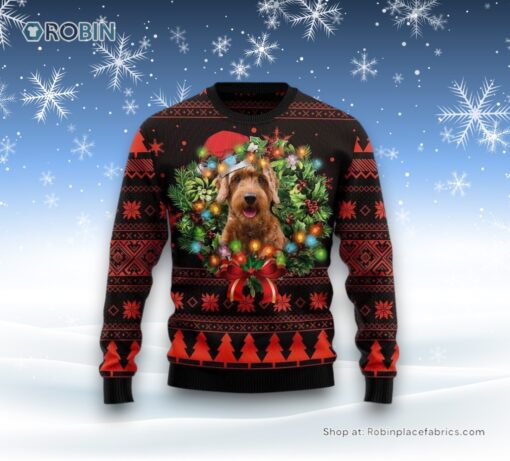 Cute Goldendoodle Dog Ugly Christmas Sweater, Christmas Gift For Dog Love