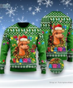Cute Llama Ugly Christmas Sweater For Men And Women, Farm Ugly Sweater