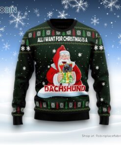 Dachshund Dog Gift Ugly Christmas Sweater, Christmas Gift For Dog Love