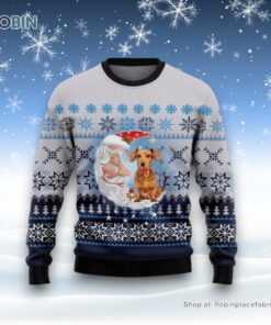 Dachshund Dog Love Santa Moon Ugly Christmas Sweatshirt, Sweater, Christmas Gift For Dog Love Dachshund Dog Love Santa Moon Ugly Christmas Sweatshirt, Sweater, Christmas Gift For Dog Love