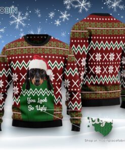 Dachshund You Look So Ugly Ugly Christmas Sweater