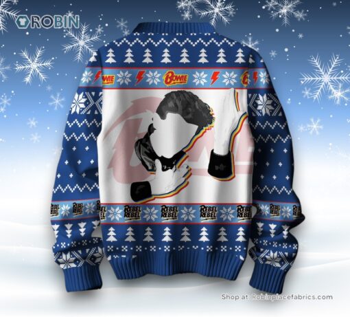 David Bowie We Can Be Heroes Just For One Day Rebel Rebel Ugly Sweater and Sweatshirt