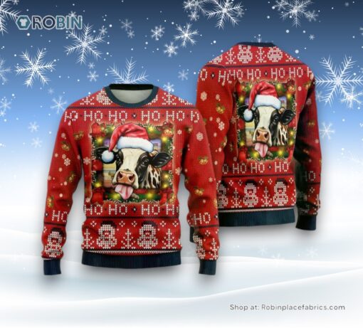 Dairy Cow Ugly Christmas Sweaters For Men Women, Christmas Gift, Farmers Sweater