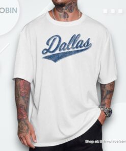 Dallas Texas Tx Vintage Varsity Sports Text Shirt