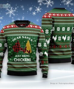 Dear Santa Just Bring Chickens Ugly Christmas Sweater