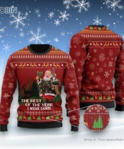 Deer Hunter And Santa Claus The Rest Of The Year I Wear Camo Ugly Christmas Sweater For Men And Women, Christmas Gift