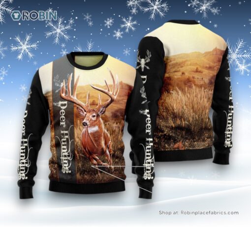 Deer Hunting Ugly Christmas Sweater