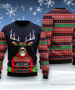 Deer Let It Glow Ugly Christmas Sweater