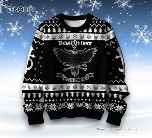 Devildriver Pray For Villains Ugly Sweater and Sweatshirt