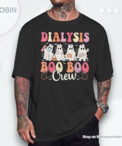 Dialysis Nurse Boo Boo Crew Ghost Nurse Halloween Costume Shirt