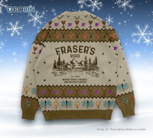 Dinna Fash Sassenach Fraser’s Ridge Est.1767 Where Family Friends And Whiskey Gather Ugly Sweater and Sweatshirt