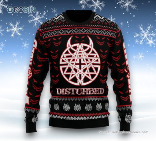 Disturbed Happy Fucking Holidays Ugly Sweater and Sweatshirt