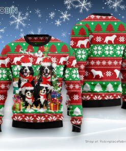 Dog Ugly Christmas Sweater, Bernese Mountain Dog Family Ugly Christmas Sweater, Funny Xmas Sweater