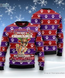 Dog Ugly Christmas Sweater, Chihuahua Baby Christmas Ugly Christmas Sweater, Funny Xmas Sweater