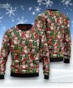 Dog Ugly Christmas Sweater, Chihuahua Santa Claus Ugly Christmas Sweater, Funny Xmas Sweater