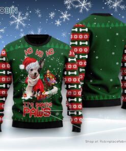 Dog Ugly Christmas Sweater, Chihuahua Santa Paws Ugly Christmas Sweater, Funny Xmas Sweater