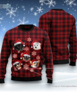 Dog Ugly Christmas Sweater, Dog Christmas Snowflake Ugly Christmas Sweater, Funny Xmas Sweater