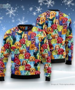 Dog Ugly Christmas Sweater, Dog Colorful Ugly Christmas Sweater, Funny Xmas Sweater