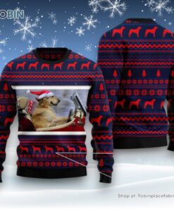 Dog Ugly Christmas Sweater, Labrador Retriever Ride Ugly Christmas Sweater, Funny Xmas Sweater