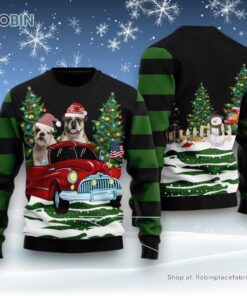 Dog Ugly Christmas Sweater, Merry Christmas Bulldog Ugly Christmas Sweater, Funny Xmas Sweater