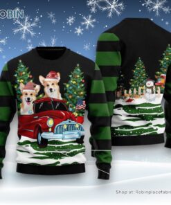 Dog Ugly Christmas Sweater, Merry Christmas Pembroke Welsh Corgi Ugly Christmas Sweater, Funny Xmas Sweater