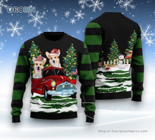 Dog Ugly Christmas Sweater, Merry Christmas Pembroke Welsh Corgi Ugly Christmas Sweater, Funny Xmas Sweater