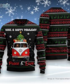 Dog Ugly Christmas Sweater, Newfoundland Dogs Carrying Gift Christmas On The Red Car Ugly Christmas Sweater, Funny Xmas Sweater